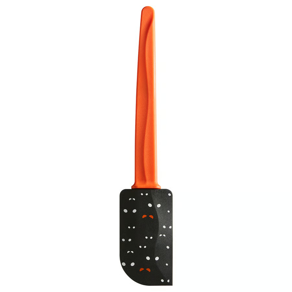IKEA KUSTFYR Rubber Spatula, Black Orange/White (606.155.62) NEW